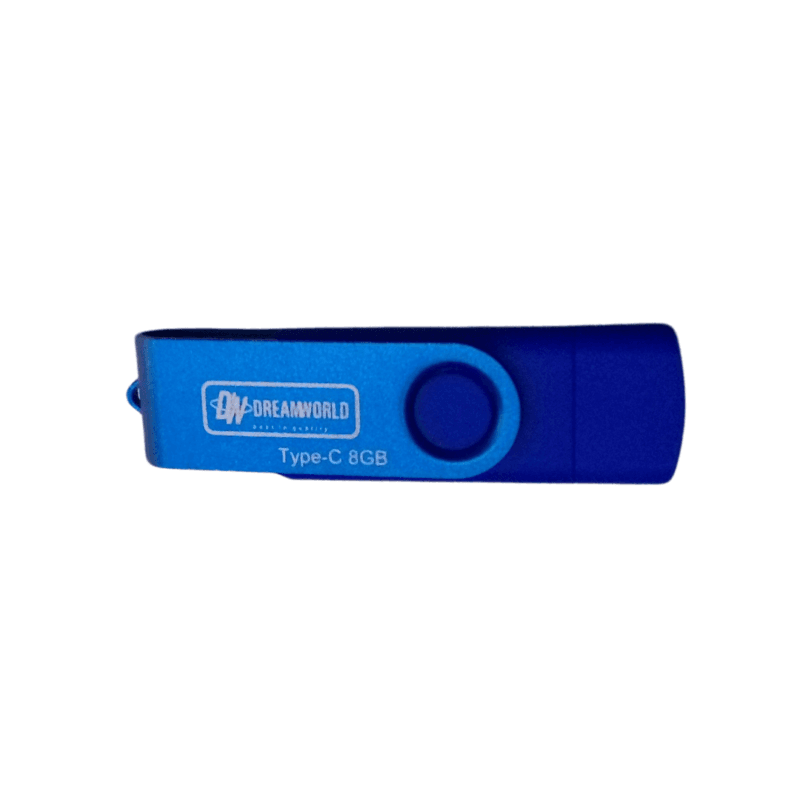 DREAMWORLD COLOURED PLASTIC FLASH DRIVE - 8GB