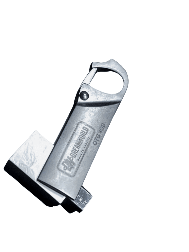 DreamWorld Metallic/Iron Flash Drive (V8)- 4GB