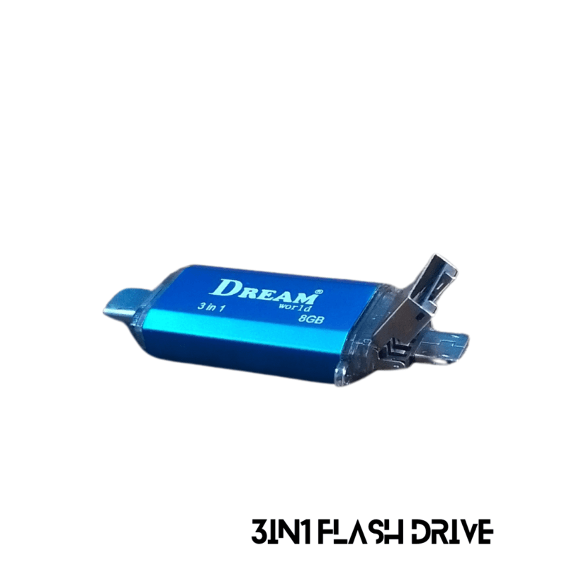 DREAMWORLD 3 IN 1FLASH DRIVE - 8GB