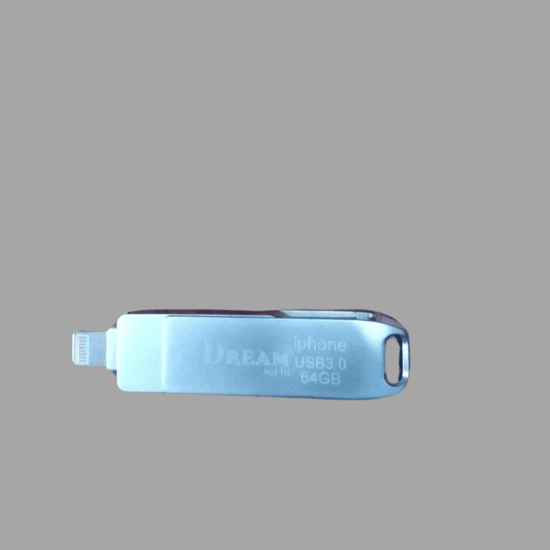 DREAMWORLD 2 IN 1 IPHONE MOUNT IRON FLASH DRIVE - 64GB